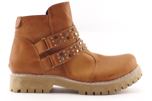 Bota Botineta Dama Mujer Tachas Taco Bajo Comoda 320 Cshoes