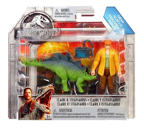 Jurassic World Figura Claire & Estegosaurio