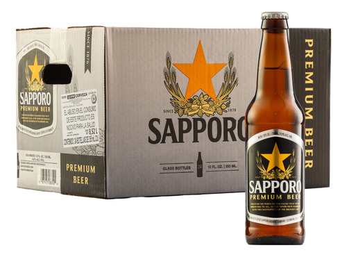 Caja Cerveza Sapporo Premium 355 Ml