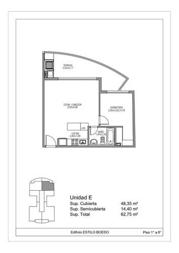 Espacio Boedo - Departamento Monoambiente En Boedo