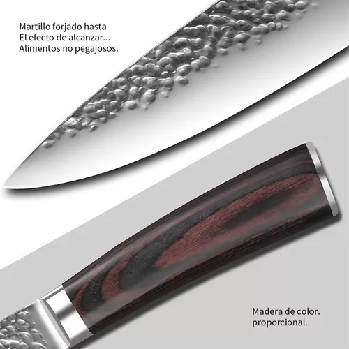 Cuchillo de chef profesional de 8 pulgadas, cuchillo de cocina alemán  X50CrMoV15 de acero inoxidable