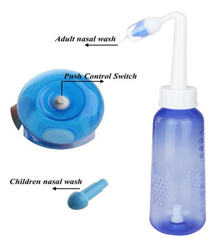 2×bote Lavado Nasal D, 500 Ml, Botella Limpiadora Nariz,