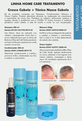 Tônico Capilar Nasce Cabelo Onixx Brasil 120ml Shampoo Minox