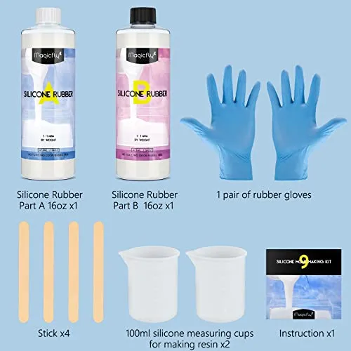 Magicfly Silicone Mold Making Kit 32oz, Mold Making Rubber,