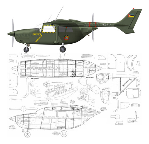 Plano Rc Cessna 337 Skymaster (leer Envio Antes De Comprar)