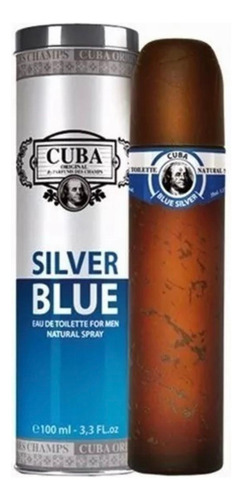 Perfume Cuba Silver Blue 100ml Eau De Toilette Original