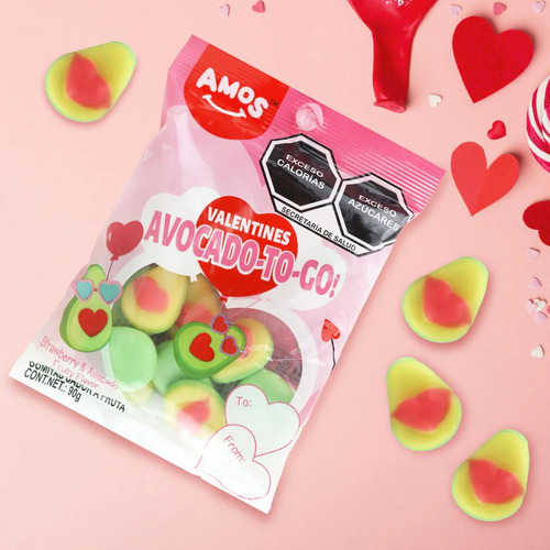 Gomitas De San Valentín Forma De Aguacate Amos Avocado To Go