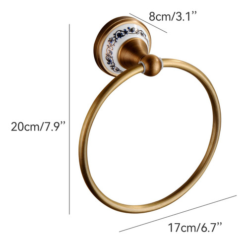 Anillo De Toalla De Latón Envejecido, Soporte De Toalla