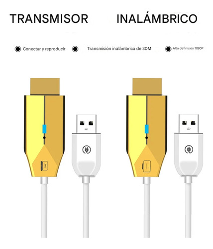 Transmisor Hdmi Inalámbrico 30 Metros Full Hd 60hz 1tx 1 Rx