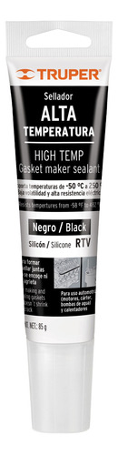 Silicona Sellador Para Altas Temperaturas Negro 85 G Truper