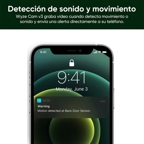 Tarjeta SD Wyze Cam V3 + de 32 GB, With Nocturna Vision In Color, Security Camera With 1080p Hd Cable For Interiors and Outdoor