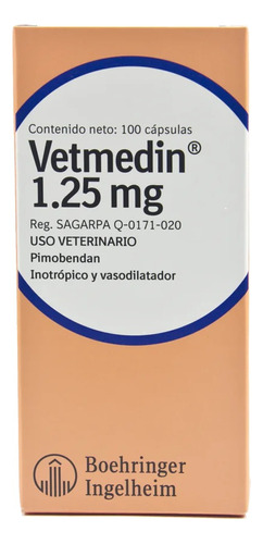 Vetmedine 1.25 Mg 100 Cápsulas Boehringer