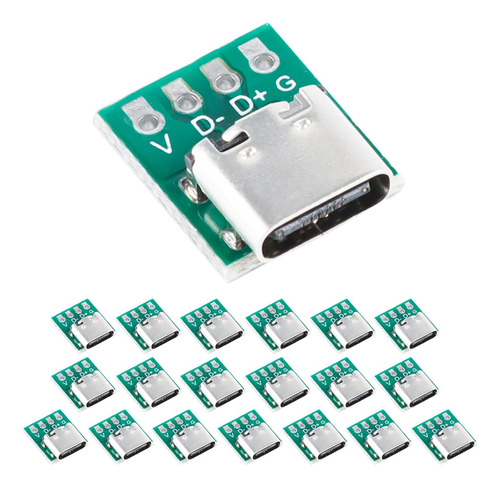 Usb 3.1 Tipo C Conector 16 Pin Test Pcb Board Adapter 16p
