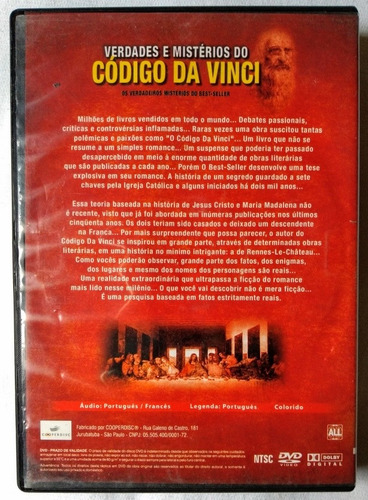 Dvd Verdades E Mistérios Do Código Da Vinci Original (Usado)