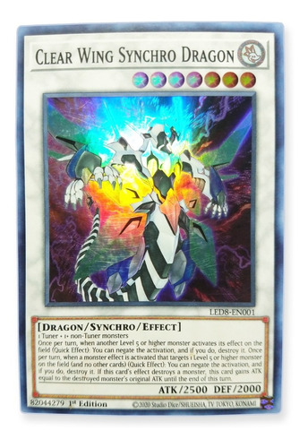 Yugi-oh! Clear Wing Synchro Dragon Led8-en001 Super