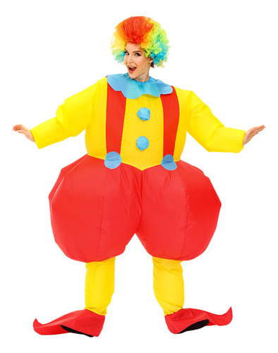 Vestido Inflável De Palhaço Chique Para Adultos, Mascote, Ca