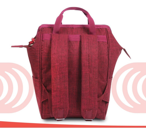 Imagem 4 de 5 de Mochila Baby Bag Casual Luxo Marsala Vinho C Trocador Disney
