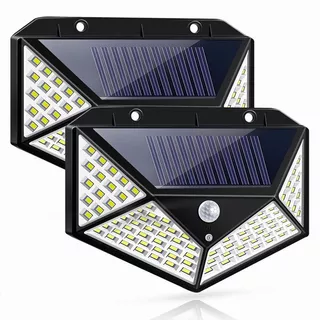 Lámpara Solar Sensor Luz Con 3 Modos 2 Piezas Para Exterior
