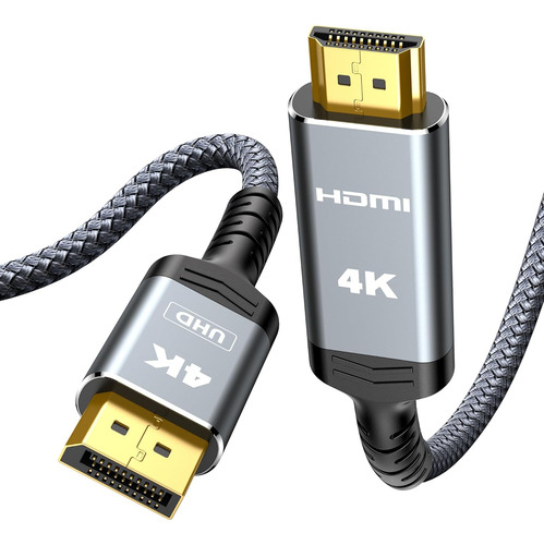 Highwings 4k Displayport To Hdmi, 6.6ft Uni-directional...