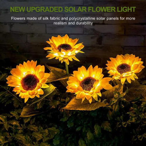 Para Un Nuevo Patio Exterior Con Lámpara Solar De Girasol