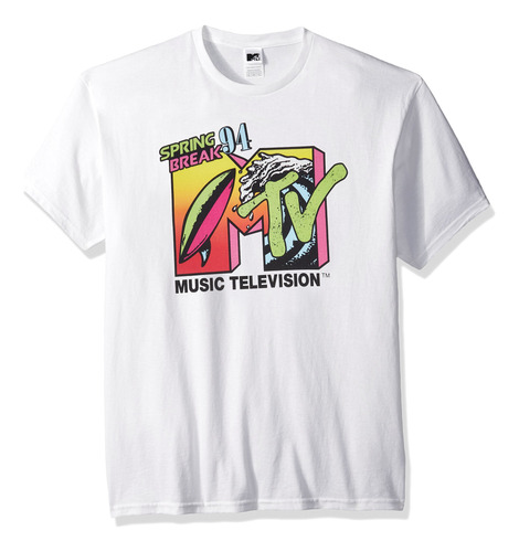Mtv Camiseta Springbreak 94 Logo Hombre, Blanco