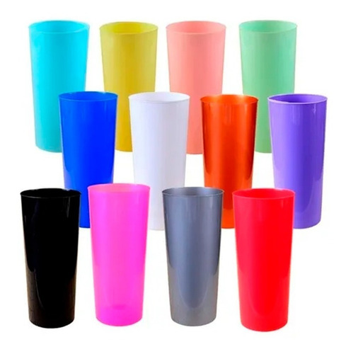 Vasos Trago Largo Plástico Flexible X 25