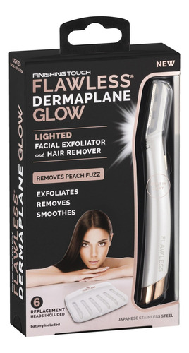 Depiladora Perfiladora Cejas Rasuradora Facial Con Luz Glo Color Blanco