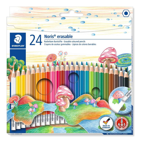 144 50nc24 Noris Club Erasable Colouring Pencils Assort...