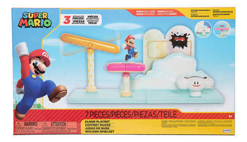 Super Mario Cloud World Diorama Set Con Figura De Accin De M