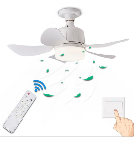 Ventilador De Teto Com Luz Com Controle Remoto, Moderno E