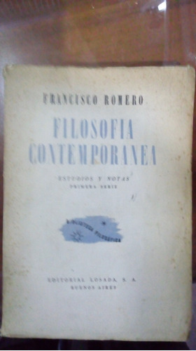 Libro Filosofía Contemporánea Romero