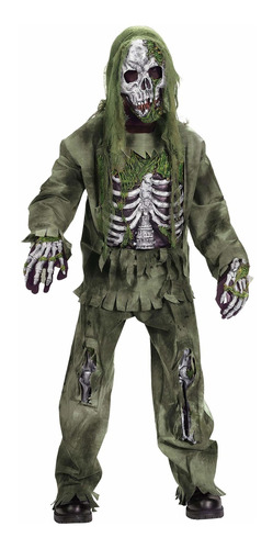 Disfraz De Zombie Esqueleto Divertido Mundo Infantil