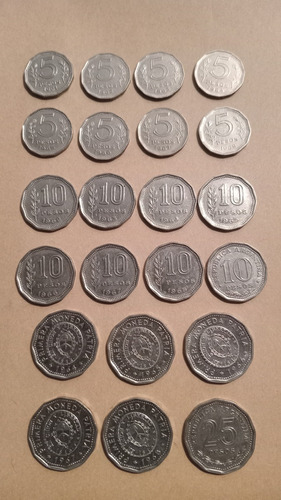 Monedas Series Completas  5, 10 Y 25 Pesos