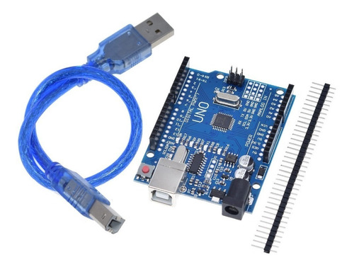 Placa Compatível Com Arduino Uno Atmega 328 Smd Com Cabo Usb