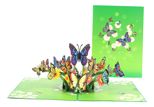 Tarjeta De Mariposas Tarjeta De Felicitación 3d Para