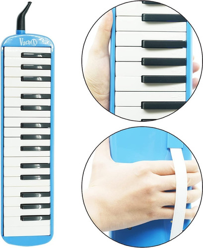 Imagen 5 de 6 de Melódica De 32 Teclas Piano Portable Con Bolso De Transporte