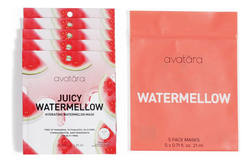 Avatara Juicy Watermellow - Mascara Facial Hidratante, Masca