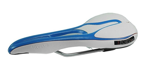 Selim Velo Senso Sport Gss 384g 150mm Branco/azul Vazado