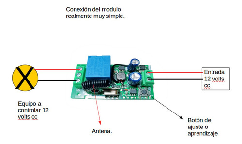 Imagen 5 de 5 de Modulo Interruptor A Control Remoto Encendido/apagado 12v Cd