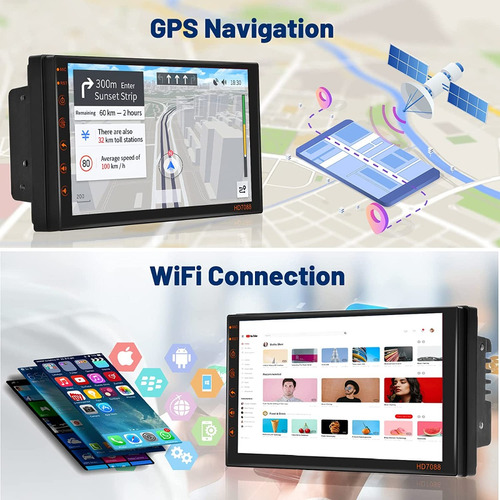 Reproductor Pantalla 7'' Gps/usb/bluetooh/wifi Quad Co 2 Din