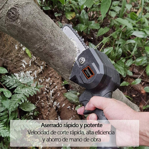 Imagen 7 de 8 de Motosierra Eléctrica Inalambrica Mini 4'' + 2 Baterías