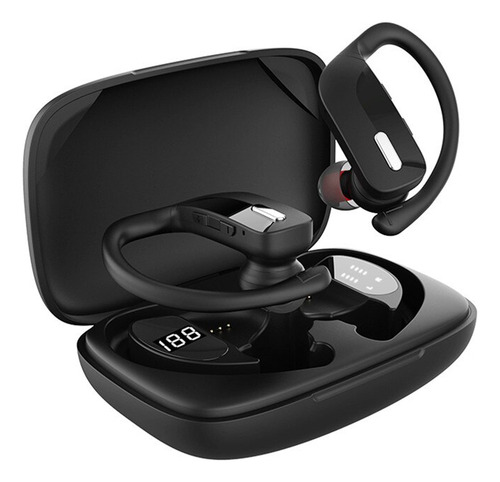 Audífono Bluetooth 5.0 Gancho Para La Oreja Negro