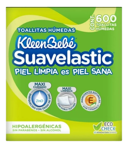 Toallitas Húmedas Kleenbebé Suavelastic Max 600 Pzas - 2 Pzs