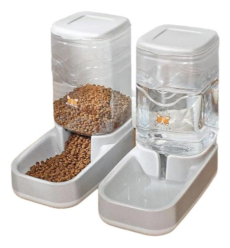 Pack De Dispensador De Agua Y Comida Para Perro Y Gatos 3,8l