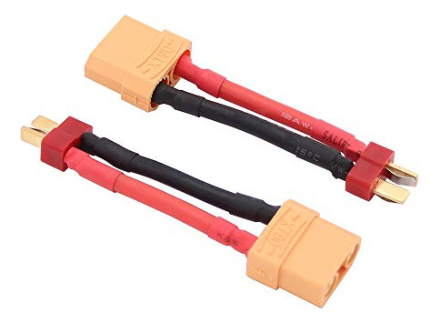 Pack De 3 Adaptadores Xt90 Con Conectores T Plug 12awg