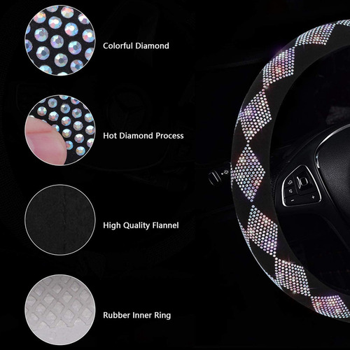 Funda De Volante De Coche De Verano Con Diamantes De Imitaci