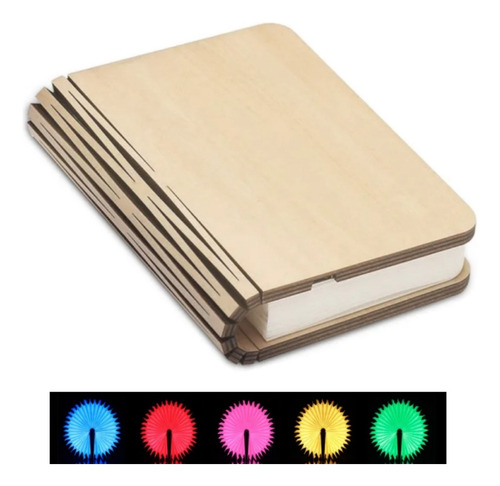 Luz Led Para Libros De 5 Colores, Luz Nocturna Plegable De M