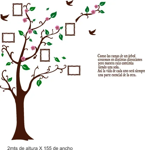 Vinilo Arbol De Fotos Vida Grande Wall Sticker