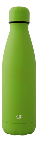 Termo Stahl Acero Inoxidable. Botella De Agua. 500 Ml. Mantiene Bebida Fría 24 Hrs, Caliente 12 Horas. Color Verde mate