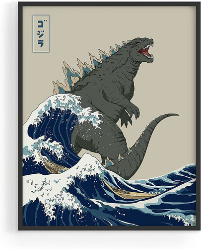 Haus And Hues Godzilla - Póster Japonés Para Pared Póster De